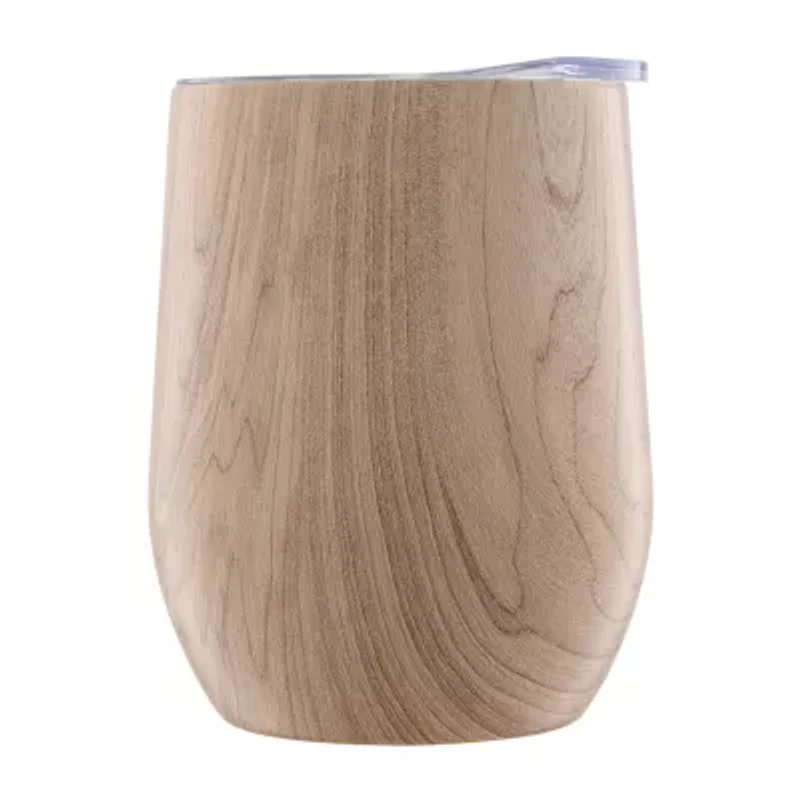 Cambridge 12oz Wood Decal Wine Tumbler