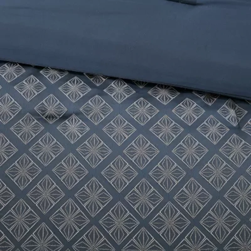 Madison Park Morris Polyester  6-pc. Jacquard Duvet Cover Set
