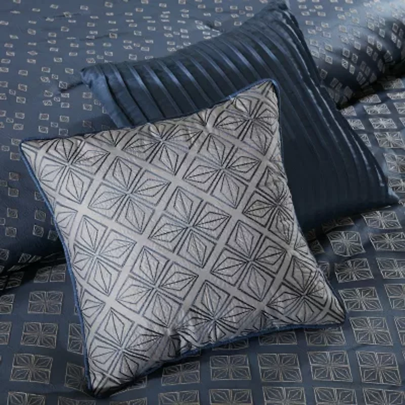 Madison Park Morris Polyester  6-pc. Jacquard Duvet Cover Set