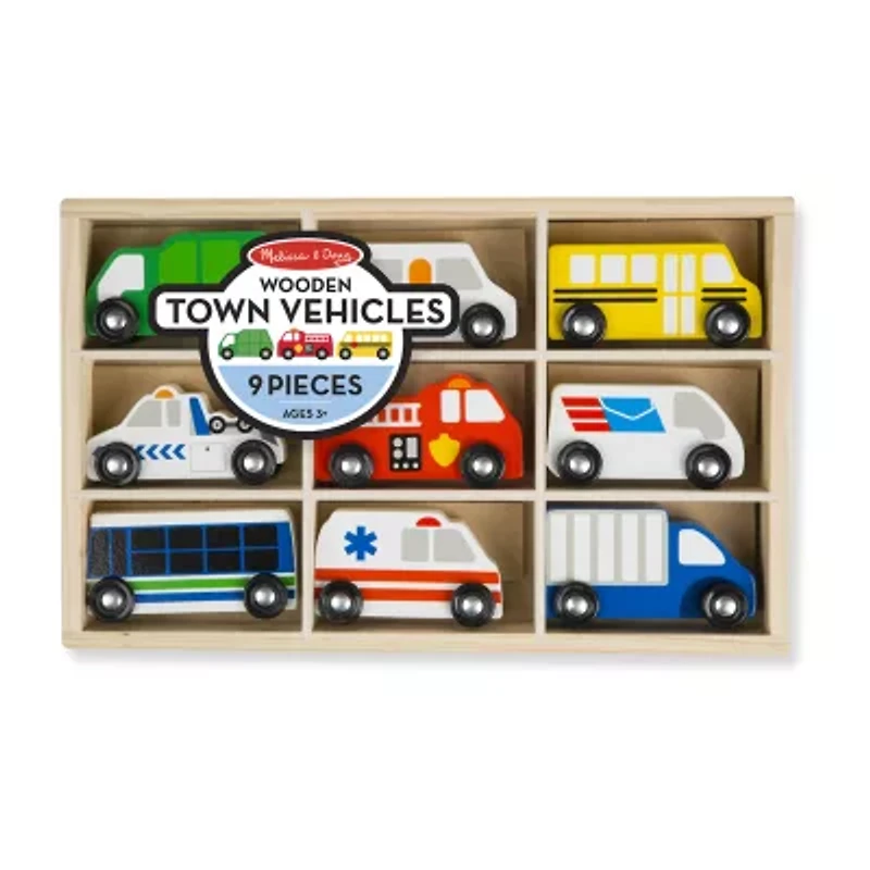 Melissa & Doug Wooden Town Vehicles Set