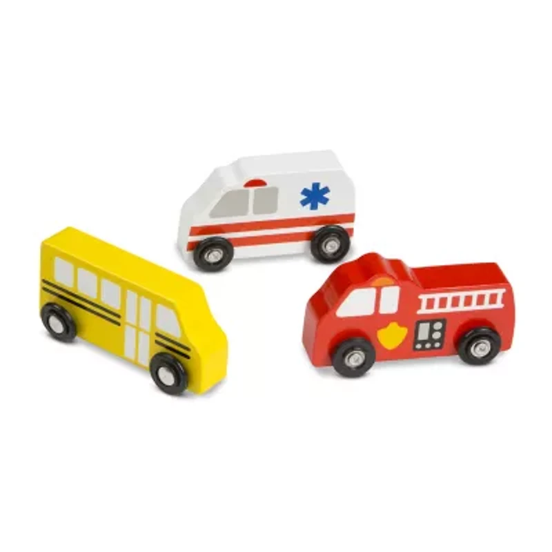 Melissa & Doug Wooden Town Vehicles Set