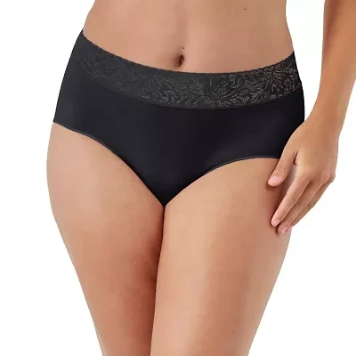 Bali Comfort Revloution Modern Seamless Lace Trim Brief Panty Dfmlbf