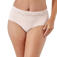 Bali Comfort Revloution Modern Seamless Lace Trim Brief Panty Dfmlbf