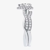 Signature By Modern Bride 1 1/5 CT. T.W. Lab-Grown (H-I / SI1-SI2) Diamond Pear Side Stone Halo Bridal Set 10K or 14K Gold