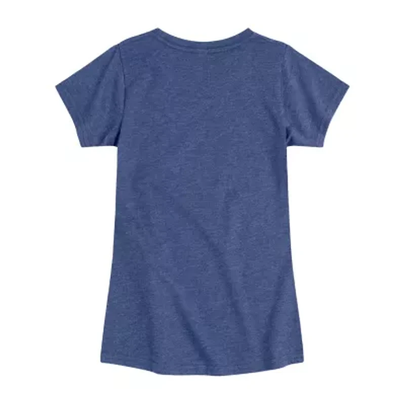 Little & Big Kid Girls Round Neck Short Sleeve Regular Fit Peanuts Graphic T-Shirt