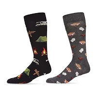 MeMoi Mens 2 Pair Crew Socks