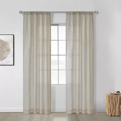 THERMASHEER™ Weathervane Rod Pocket Energy Saving Light-Filtering Single Curtain Panel