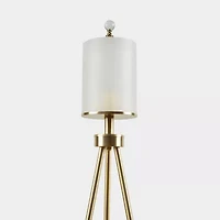 INK+IVY Pacific Metal Tripod Floor Lamp with Glass Shade