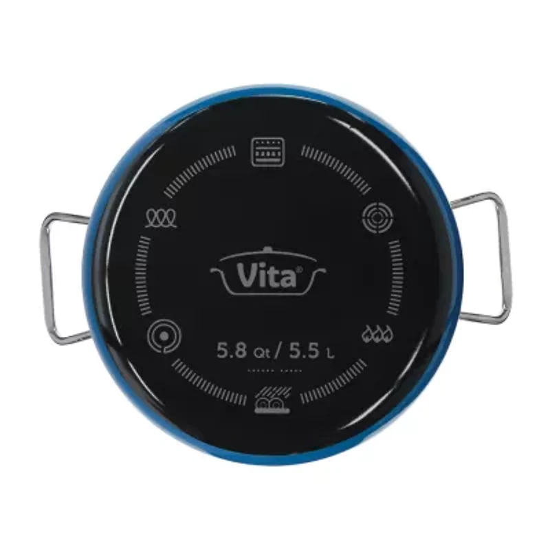 Vita Enameled Steel 6.-qt. Dutch Oven with Lid