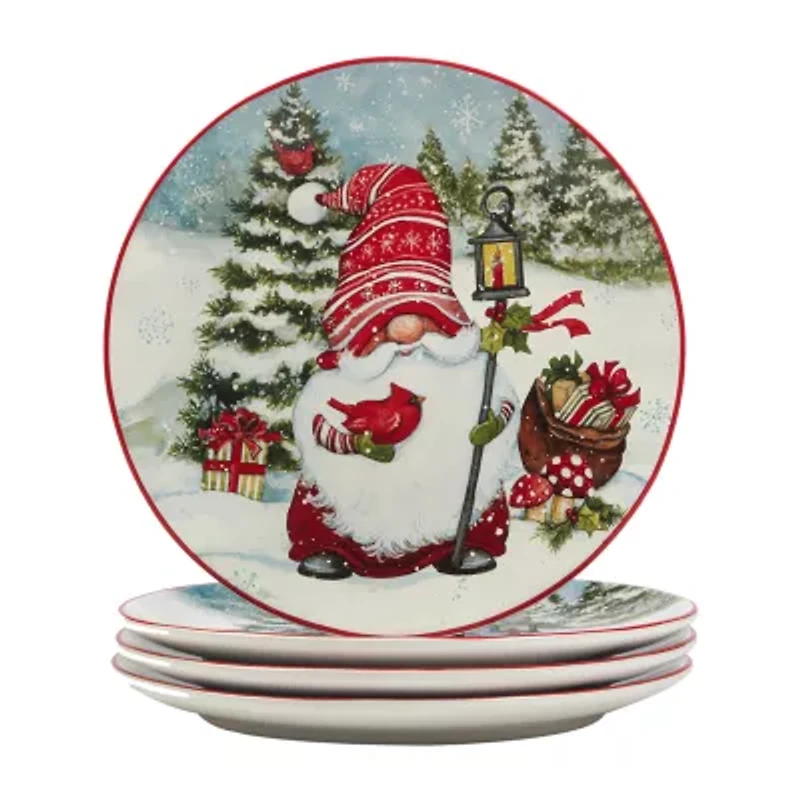 Certified International Christmas Gnomes 16-pc. Earthenware Dinnerware Set