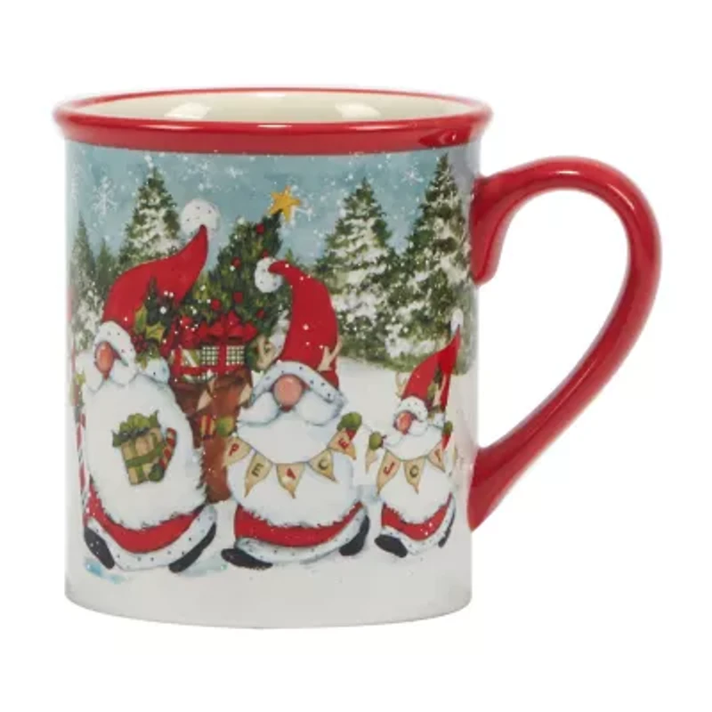 Certified International Christmas Gnomes 4-pc. Coffee Mug