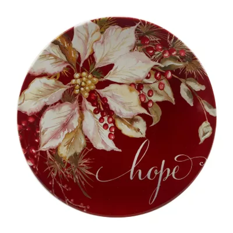 Certified International Winters Joy 4-pc. Earthenware Dessert Plate