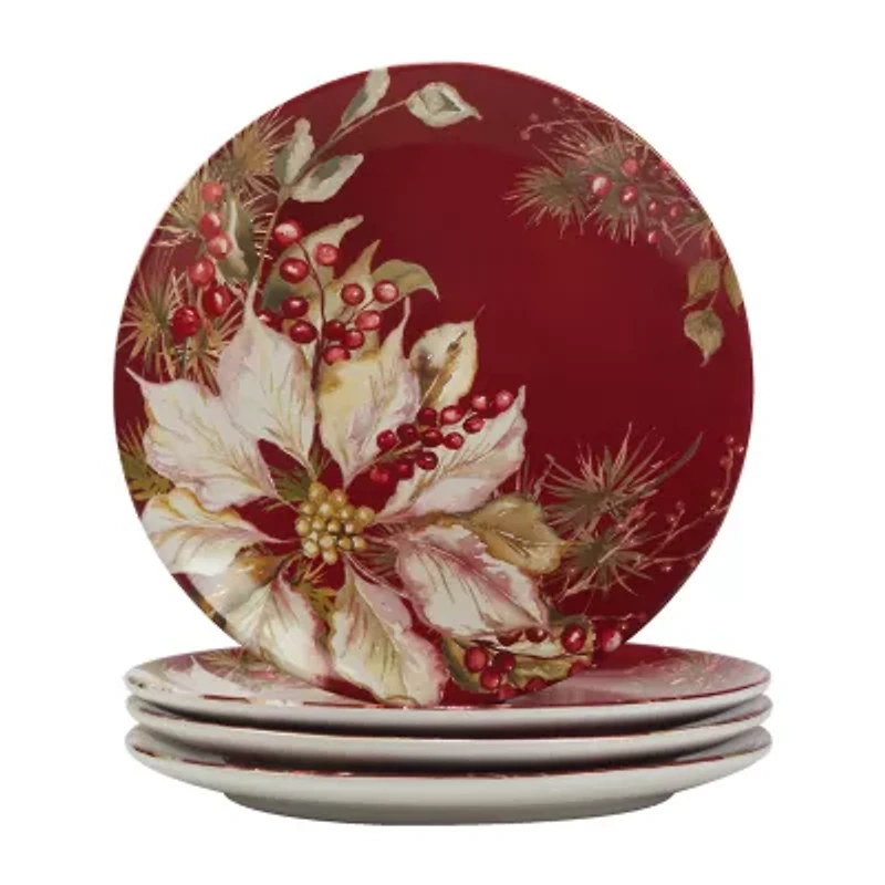 Certified International Winters Joy 4-pc. Earthenware Dinner Plate