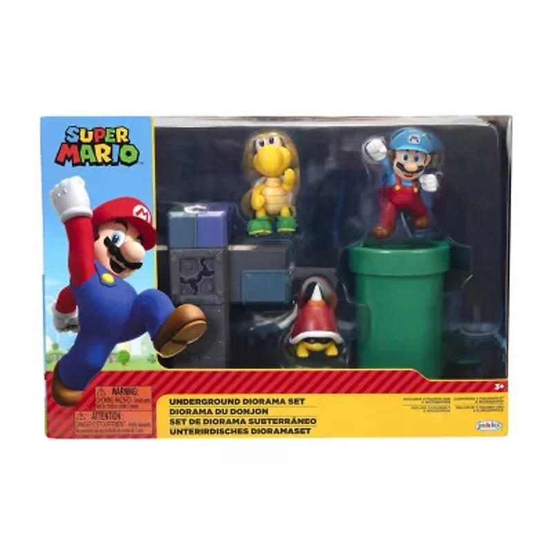 Super Mario 2.5 Inch Figure Underground Diorama Toy Playset