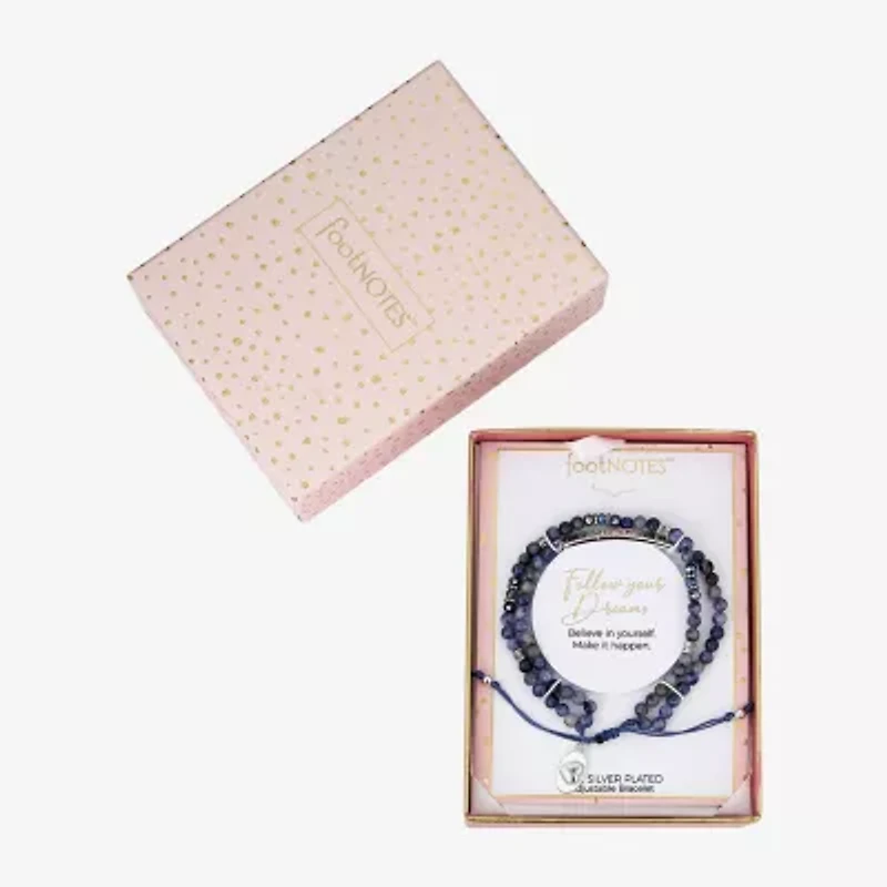 Footnotes Dream Double Strand Womens Blue Lapis Bolo Bracelet