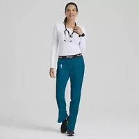 Grey's Anatomy™ by Barco Classic 4275 Aubrey 3-Pocket Low-Rise Flared Leg Womens Petite Moisture Wicking Scrub Pant