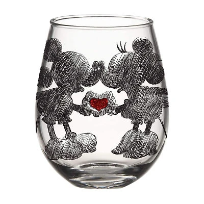 Disney Collection Mickey & Minnie 20 Oz Glass Juice Glass
