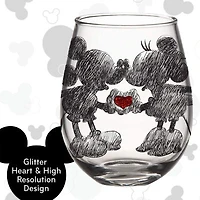 Disney Collection Mickey & Minnie 20 Oz Glass Juice Glass