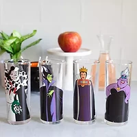 Disney Collection Villains 4 Piece 10 Oz Tumbler Set 4-pc. Tumbler Glass