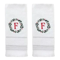 Skl Home Wreath Monogram Letter A 2-pc. Hand Towel