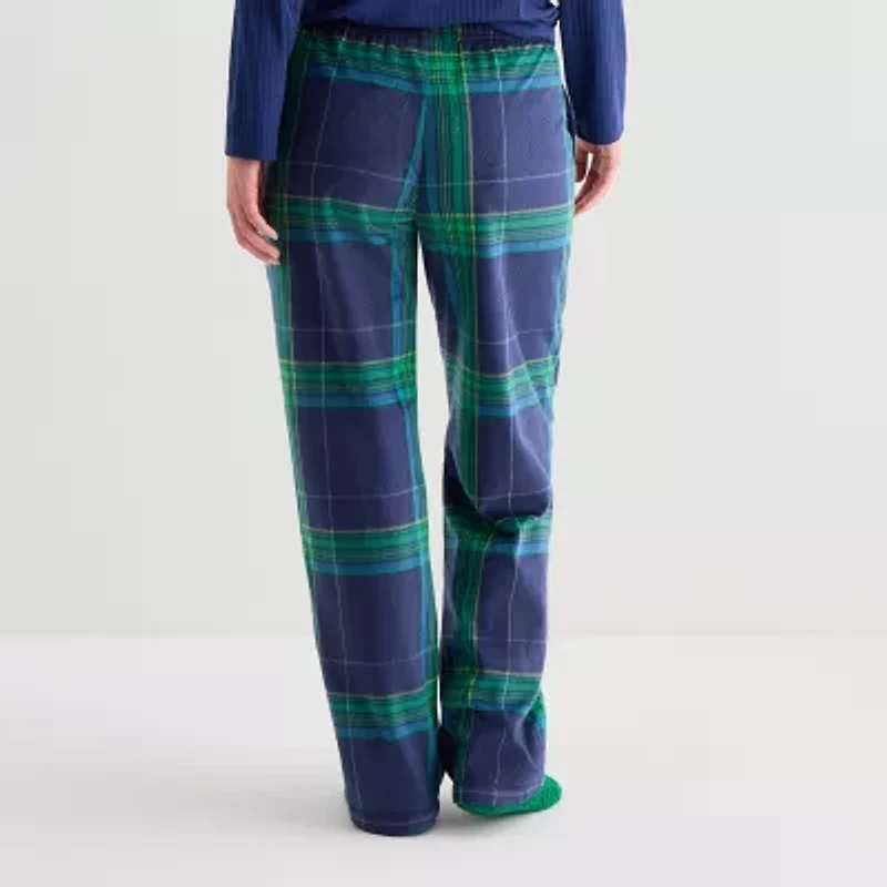 Sleep Chic Womens Fleece Pajama Pants With Sock