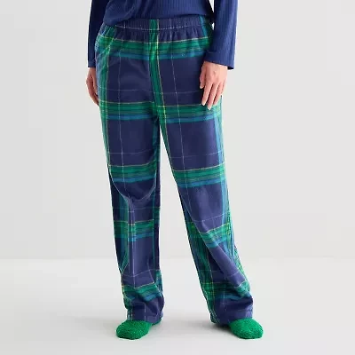 Sleep Chic Womens Fleece Pajama Pants With Sock