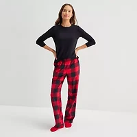 Sleep Chic Womens Fleece Pajama Pants With Sock