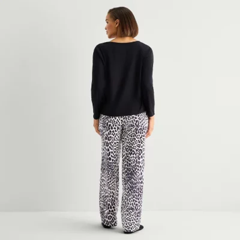 Liz Claiborne Womens Long Sleeve 4-pc. Pajama Sets