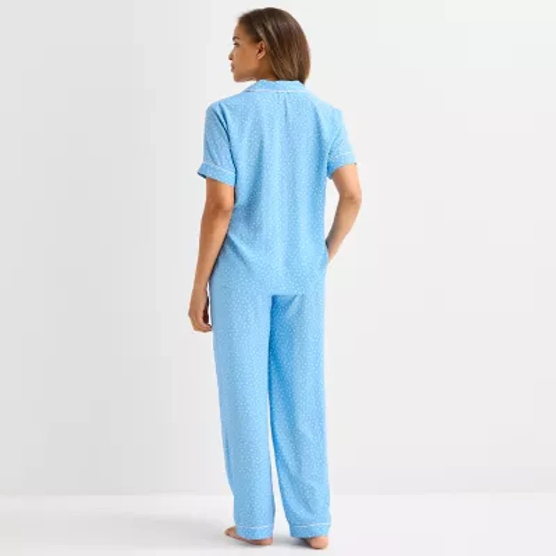 Liz Claiborne Womens Short Sleeve 2-pc. Pajama Sets