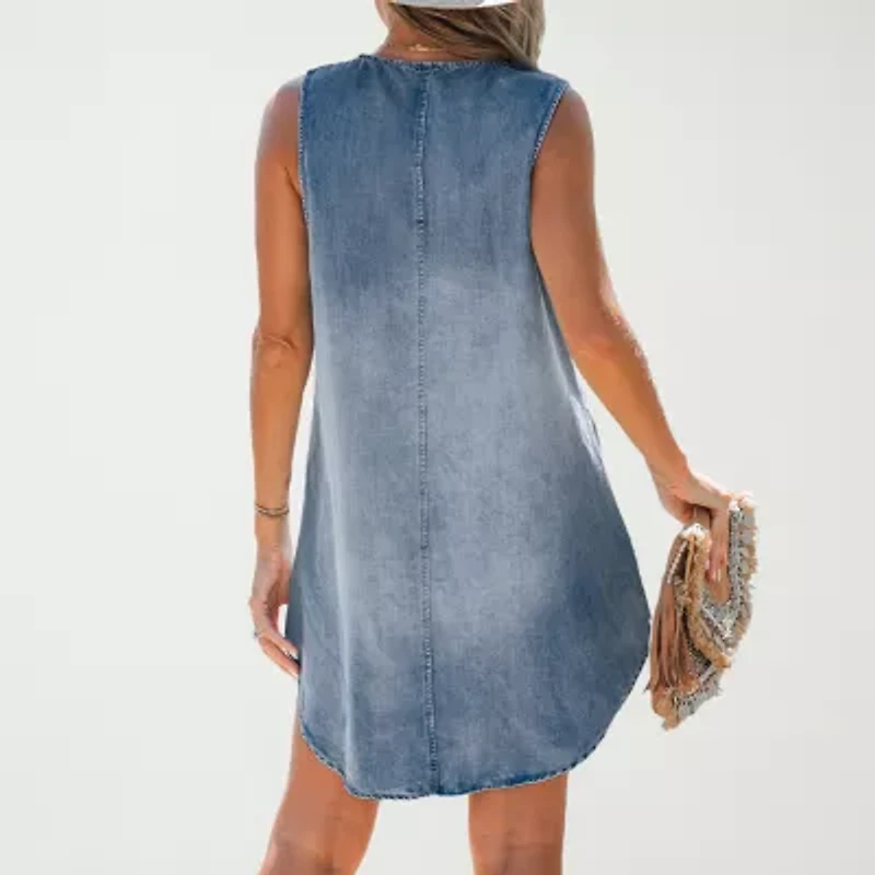 CUPSHE Womens Petite Sleeveless A-Line Dress