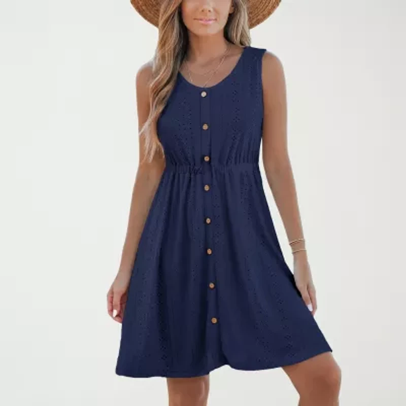 CUPSHE Womens Petite Sleeveless A-Line Dress