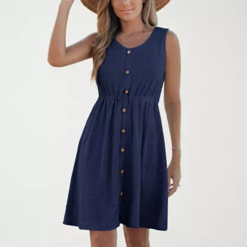 CUPSHE Womens Petite Sleeveless A-Line Dress