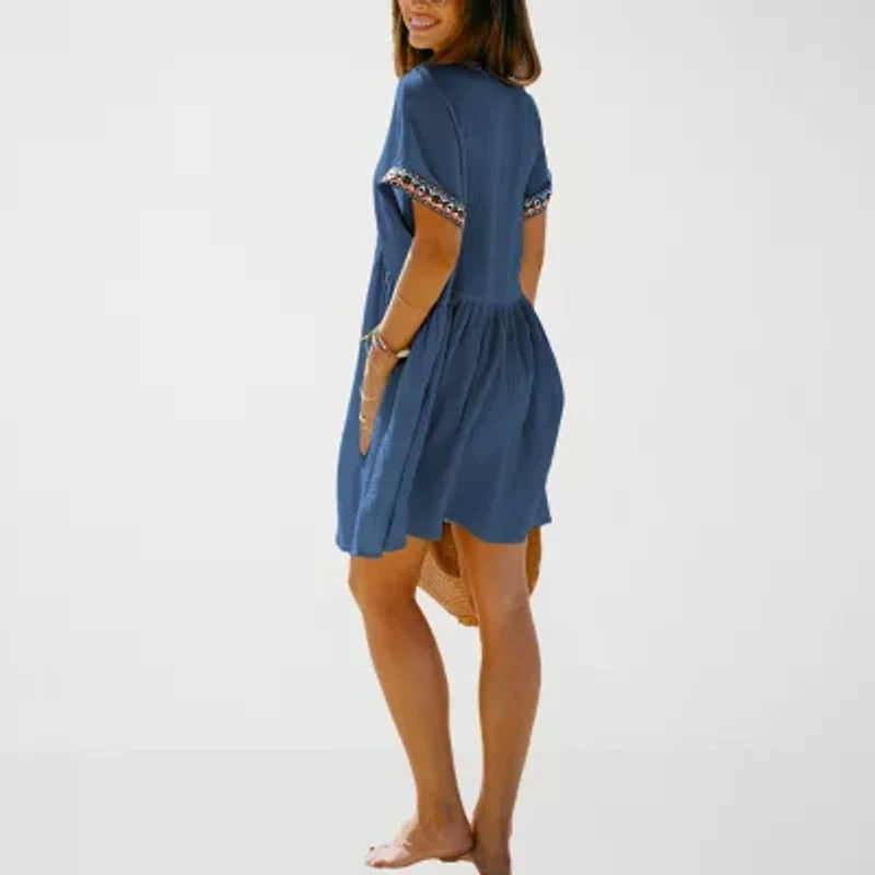 CUPSHE Womens Petite Short Sleeve A-Line Dress