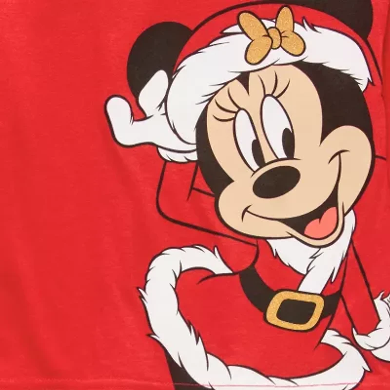 Disney Toddler Girls Crew Neck Long Sleeve Regular Fit Minnie Mouse Graphic T-Shirt