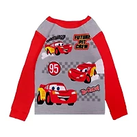 Disney Collection Toddler Boys Cars Crew Neck Long Sleeve 4-pc. Pajama Sets
