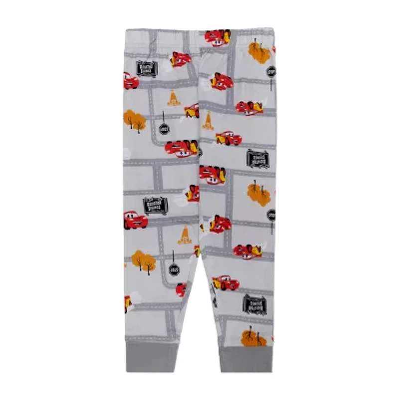 Disney Collection Toddler Boys Cars Crew Neck Long Sleeve 4-pc. Pajama Sets