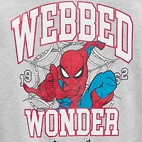 Disney Collection Little & Big Kid Boys Spiderman Fleece Midweight Varsity Jacket