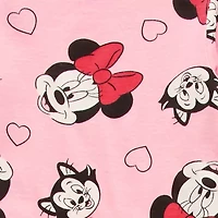 Disney Collection Toddler Girls Minnie Mouse Crew Neck Long Sleeve 4-pc. Pajama Sets