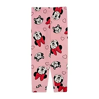 Disney Collection Toddler Girls Minnie Mouse Crew Neck Long Sleeve 4-pc. Pajama Sets