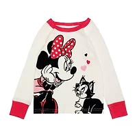 Disney Collection Toddler Girls Minnie Mouse Crew Neck Long Sleeve 4-pc. Pajama Sets