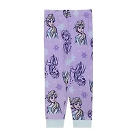 Disney Collection Toddler Girls Frozen Crew Neck Long Sleeve 4-pc. Pajama Sets