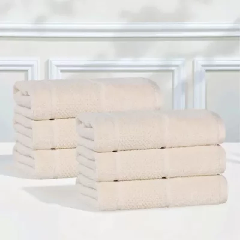 SUPERIOR® Mile Collection | 80% Cotton 20% Viscose 6-pc. Solid Hand Towel