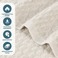 SUPERIOR® Juno Collection | 80% Cotton 20% Viscose 2-pc. Bath Sheet