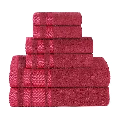 SUPERIOR® Hays Collection | 100% Cotton 6-pc. Quick Dry Solid Bath Towel Set