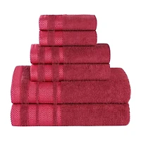 SUPERIOR® Hays Collection | 100% Cotton 6-pc. Quick Dry Solid Bath Towel Set