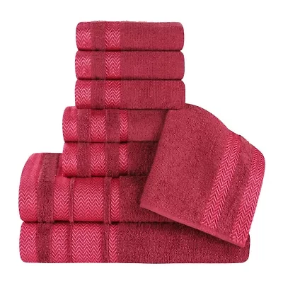 SUPERIOR® Hays Collection | 100% Cotton 8-pc. Quick Dry Solid Bath Towel Set