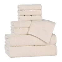 SUPERIOR® Mile Collection | 80% Cotton 20% Viscose 8-pc. Quick Dry Solid Bath Towel Set