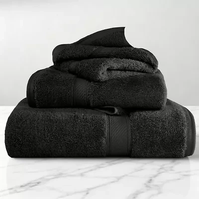 SUPERIOR® Madison Collection | Plush Egyptian Cotton 3-pc. Quick Dry Solid Bath Towel Set
