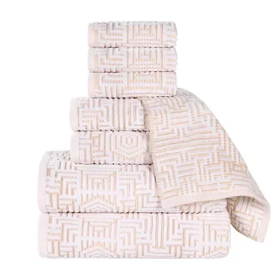 SUPERIOR® Jasper Collection | 100% Cotton 8-pc. Quick Dry Solid Bath Towel Set