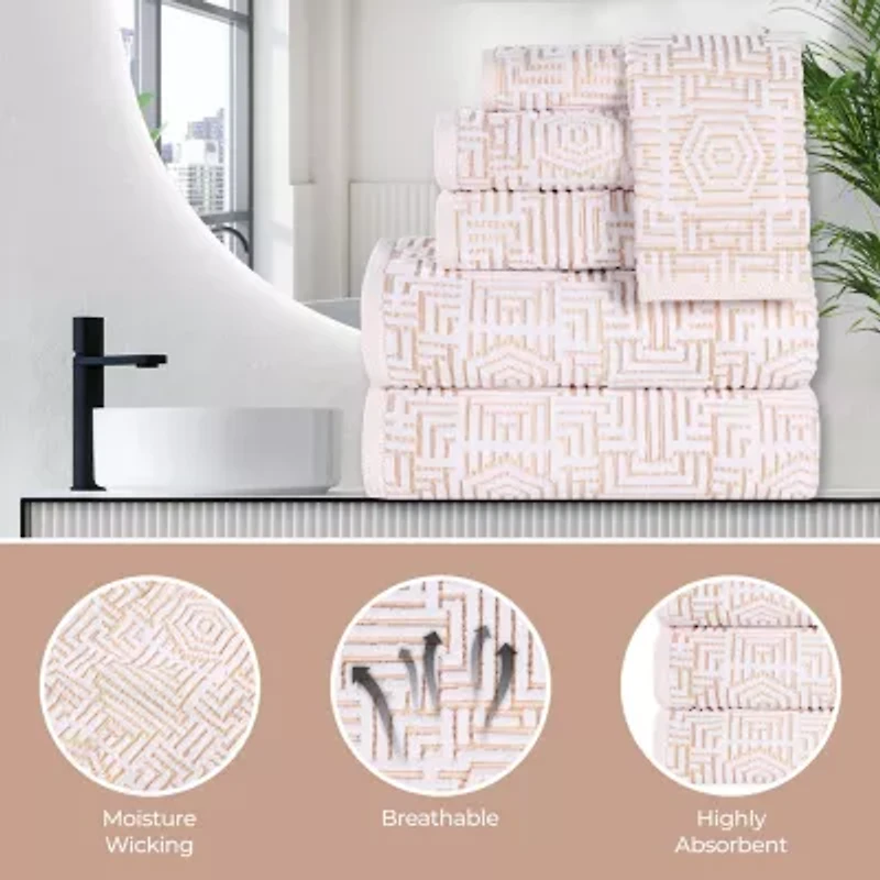 SUPERIOR® Jasper Collection | 100% Cotton 8-pc. Quick Dry Solid Bath Towel Set